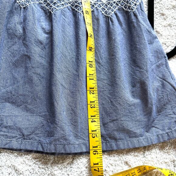 Current Elliott Cotton Embroidered Chambray Skirt Size 1 - Picture 7 of 9